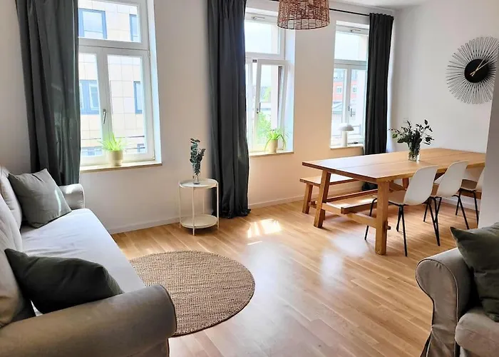 Stylisches Zentrales City-apartment Mit 2 Balkonen Apartamento Leipzig